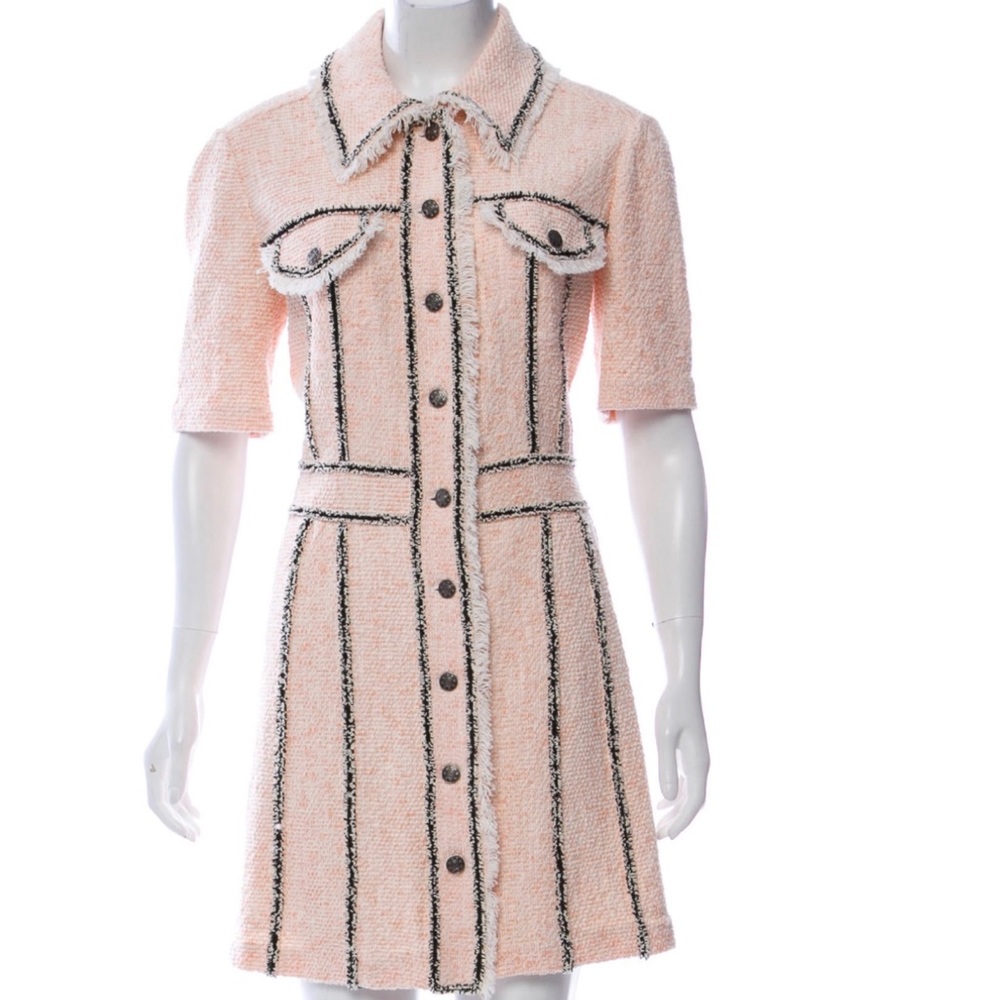 NWT Veronica Beard Azra tweed button down dress 8